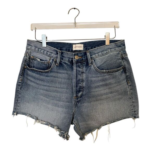 Driftwood Goldie High Rise Cut Off Med Wash Sz 28 Denim Jean Shorts F9 - Picture 1 of 6